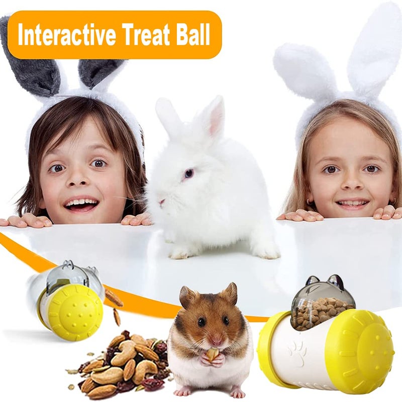 Dbeans Flourithing Rabbit Interactive Treat Ball, Guine Pig Interactive Toy and Meal Dispenser, Helps regulate pet gastrointestinal problems, Improve Digestion and Fight Obesity, Can Use with Food or Treats - Image 3
